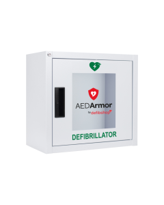 AED Armor White Metal Indoor Cabinet with Alarm 