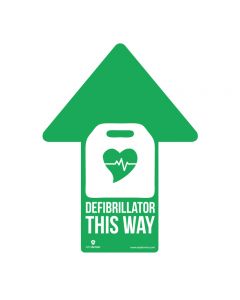 AED Armor 'Defibrillator This Way' Floor Sticker