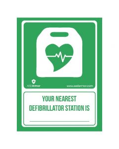 AED Armor 'Your Nearest Defibrillator Station' A4 Poster