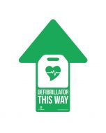 AED Armor 'Defibrillator This Way' Floor Sticker